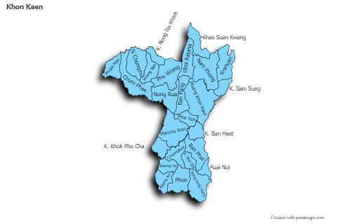 Sample Maps for Khon Kaen (blue,shadowy)