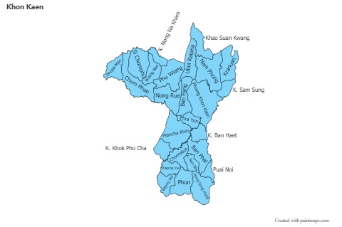 Sample Maps for Khon Kaen (blue)