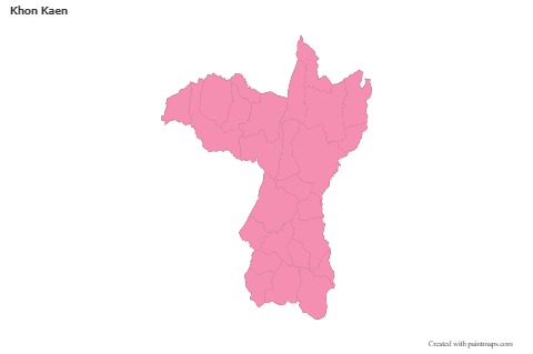 Sample Maps for Khon Kaen (pink,outline)