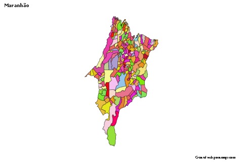Maranhão için Örnek Haritalar (renkli)