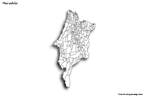 Maranhão için Örnek Haritalar (siyah-beyaz,gölgeli)