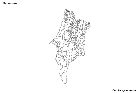 Maranhão için Örnek Haritalar (siyah-beyaz)