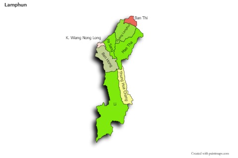 Sample Maps for Lamphun (colored,shadowy)