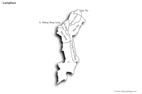 Sample Maps for Lamphun (black-white,shadowy)