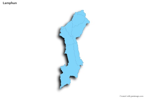 Sample Maps for Lamphun (blue,outline,shadowy)