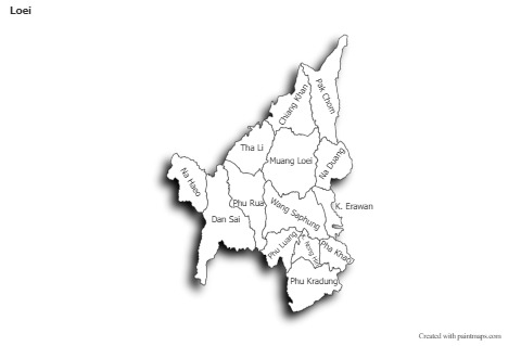 Mapas de muestra para Loei (blanco-negro,sombrío)