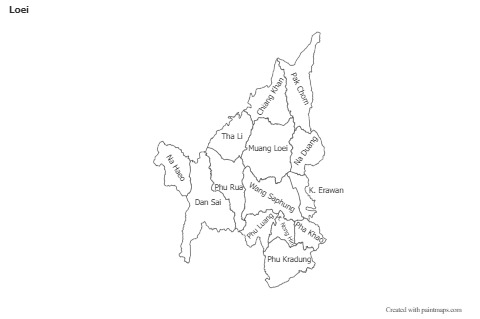 Mapas de muestra para Loei (blanco-negro)