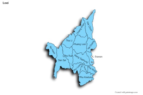 Mapas de muestra para Loei (azul,sombrío)