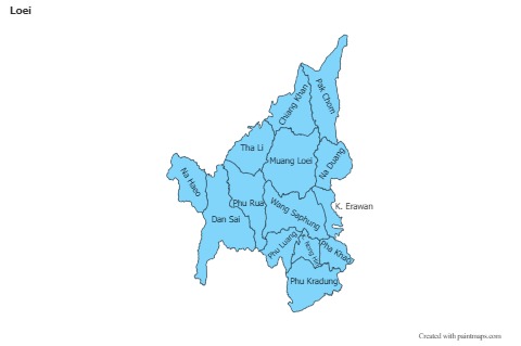 Mapas de muestra para Loei (azul)