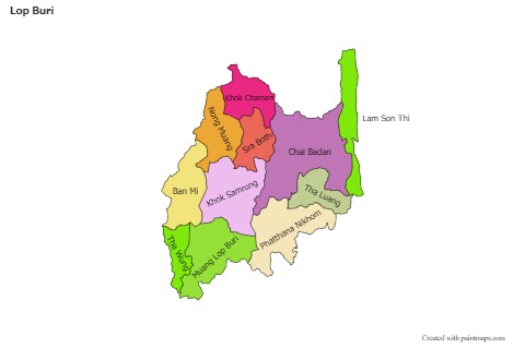 Sample Maps for Lop Buri (colored)