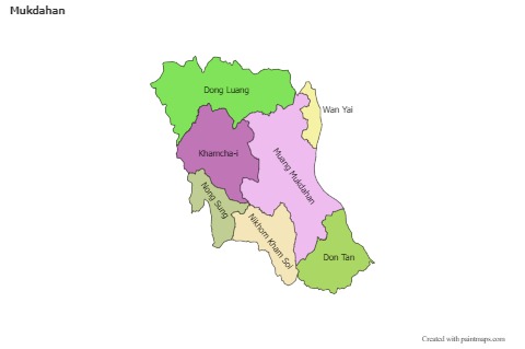 Mukdahan için Örnek Haritalar (renkli)