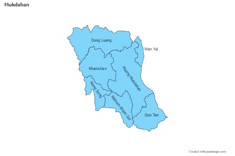 Mukdahan için Örnek Haritalar (mavi)