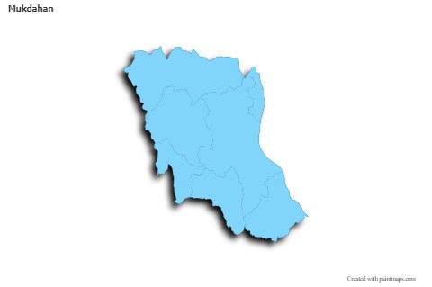 Mukdahan için Örnek Haritalar (mavi,anahat,gölgeli)