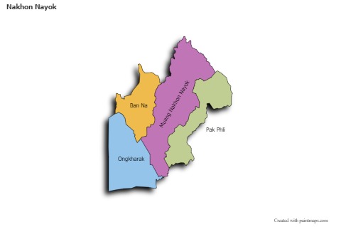 Sample Maps for Nakhon Nayok (colored,shadowy)