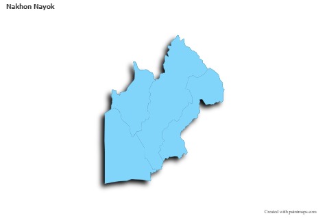 Sample Maps for Nakhon Nayok (blue,outline,shadowy)