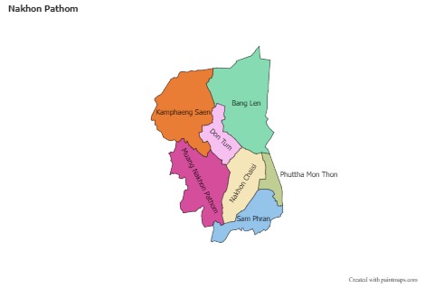 Nakhon Pathom için Örnek Haritalar (renkli)
