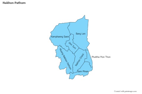 Nakhon Pathom için Örnek Haritalar (mavi)