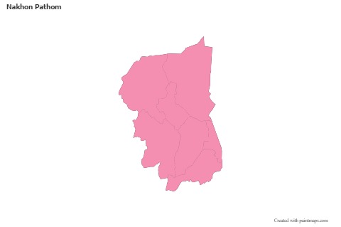 Nakhon Pathom için Örnek Haritalar (pembe,anahat)