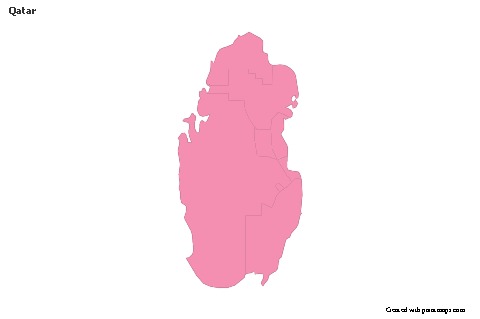 Sample Maps for Qatar (pink,outline)