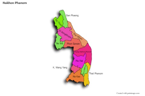 Sample Maps for Nakhon Phanom (colored,shadowy)