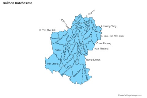 Sample Maps for Nakhon Ratchasima (blue)