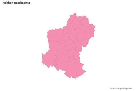 Sample Maps for Nakhon Ratchasima (pink,outline)