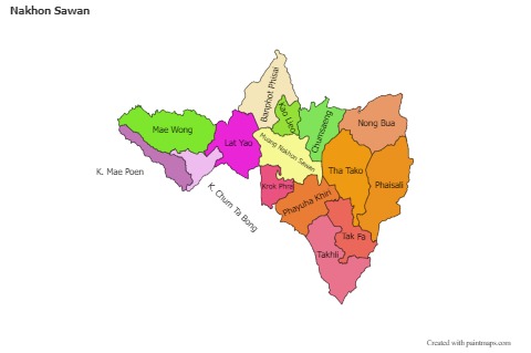 Sample Maps for Nakhon Sawan (colored)