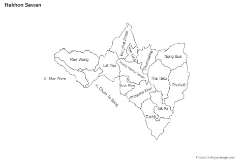 Sample Maps for Nakhon Sawan (black-white)