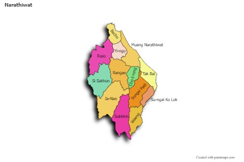 Sample Maps for Narathiwat (colored,shadowy)
