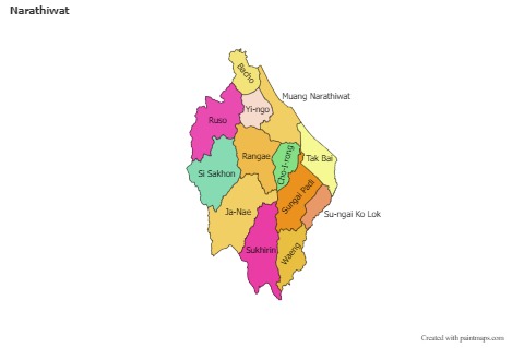 Sample Maps for Narathiwat (colored)