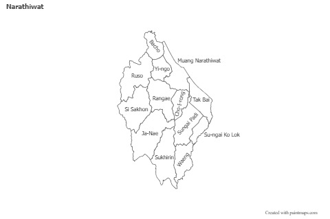 Sample Maps for Narathiwat (black-white)