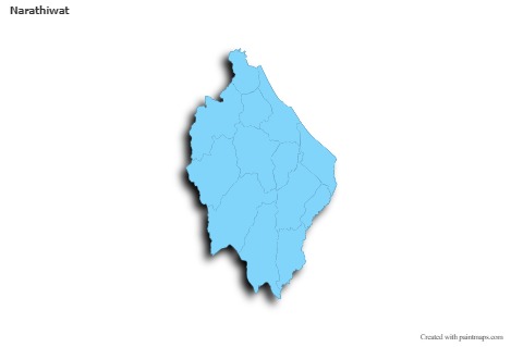 Sample Maps for Narathiwat (blue,outline,shadowy)