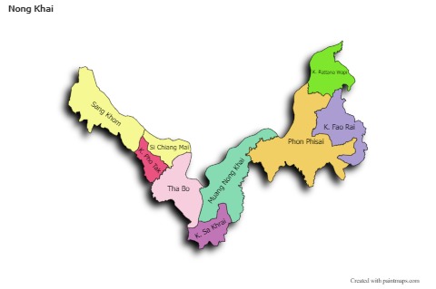 Sample Maps for Nong Khai (colored,shadowy)
