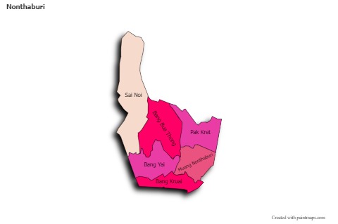 Sample Maps for Nonthaburi (colored,shadowy)