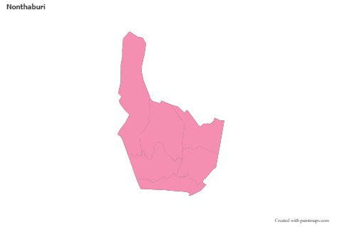 Sample Maps for Nonthaburi (pink,outline)