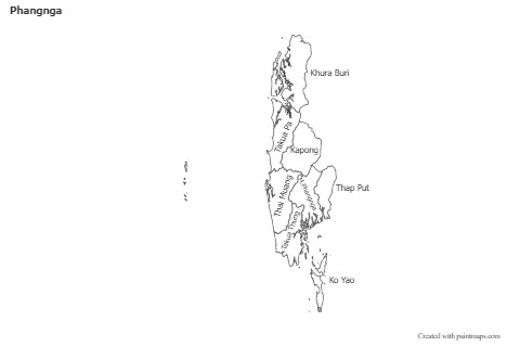 Mapas de muestra para Phangnga (blanco-negro)