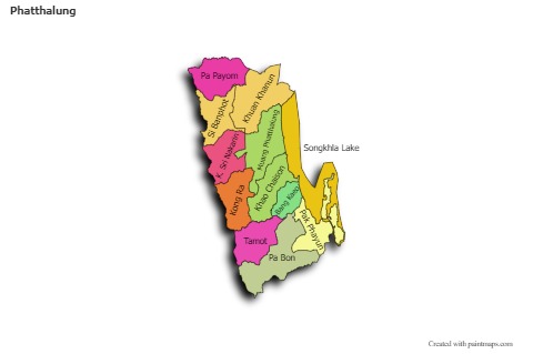 Sample Maps for Phatthalung (colored,shadowy)