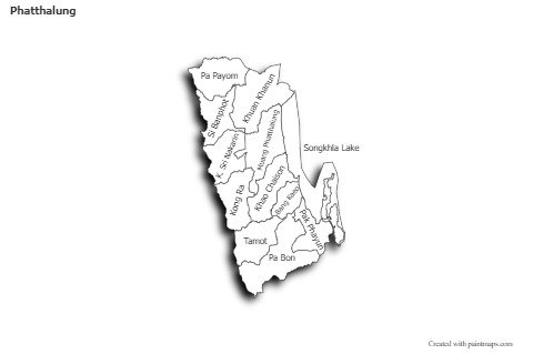 Sample Maps for Phatthalung (black-white,shadowy)