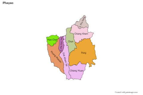 Phayao için Örnek Haritalar (renkli)
