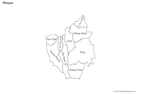 Phayao için Örnek Haritalar (siyah-beyaz)