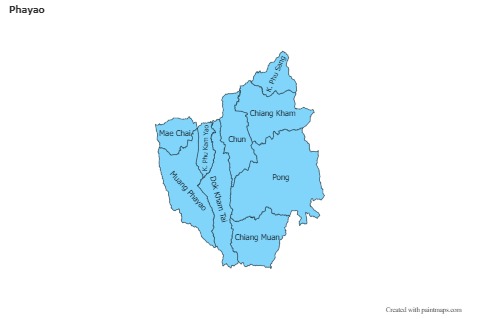 Phayao için Örnek Haritalar (mavi)