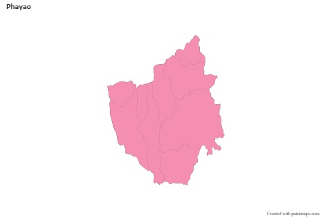 Phayao için Örnek Haritalar (pembe,anahat)
