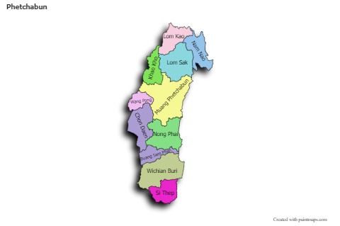 Mapas de muestra para Phetchabun (coloreado,sombrío)
