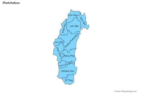 Mapas de muestra para Phetchabun (azul)