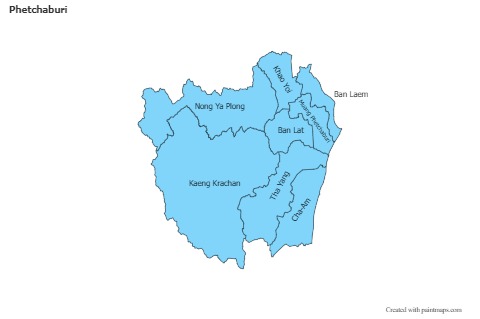 Mapas de muestra para Phetchaburi (azul)