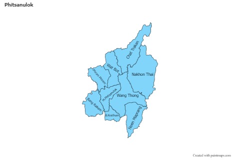 Mapas de muestra para Phitsanulok (azul)