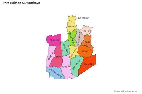 Sample Maps for Phra Nakhon Si Ayutthaya (colored)