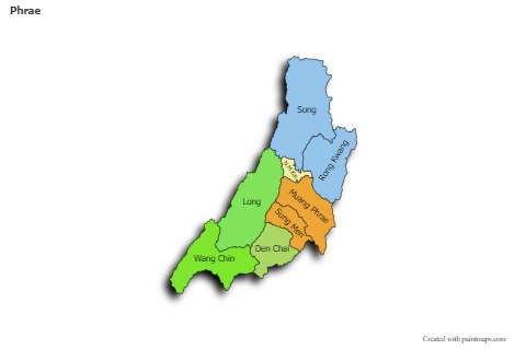 Mapas de muestra para Phrae (coloreado,sombrío)
