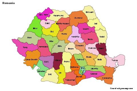 Sample Maps for Romania (colored)