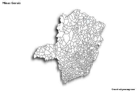 Mapas de muestra para Minas Gerais (blanco-negro)
